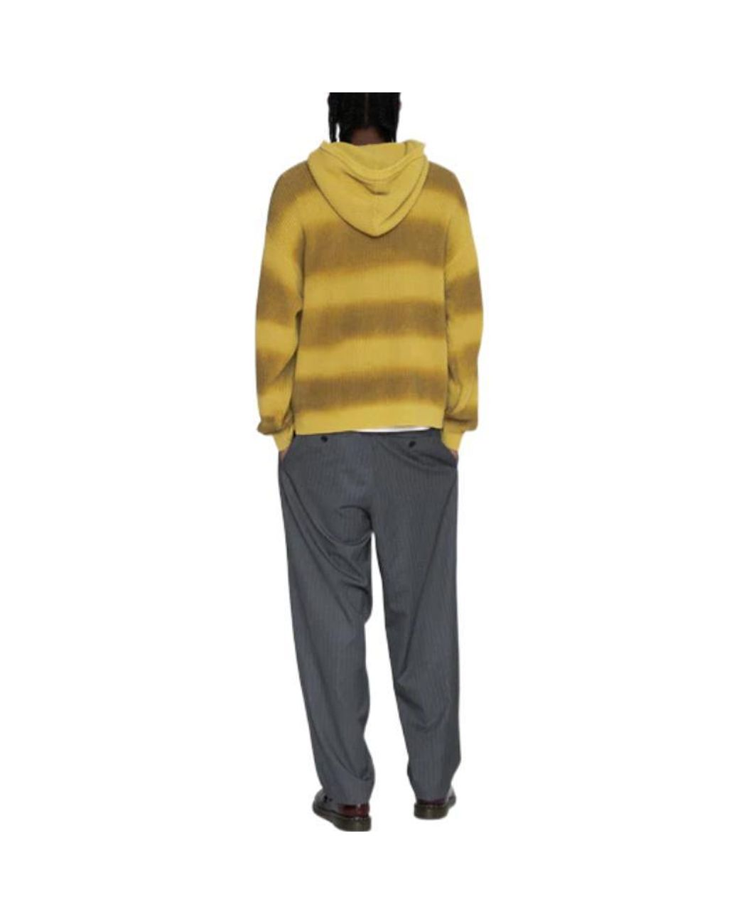 Stussy Yellow Spray Dyed Hoodie for men