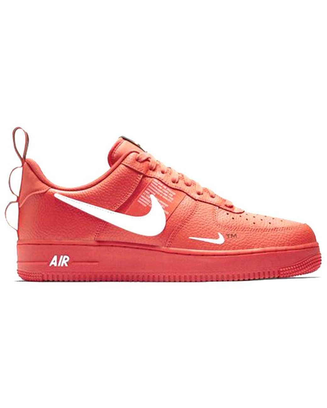 Nike Red Air Force 1 '07 Lv8 'Overbranding' for men