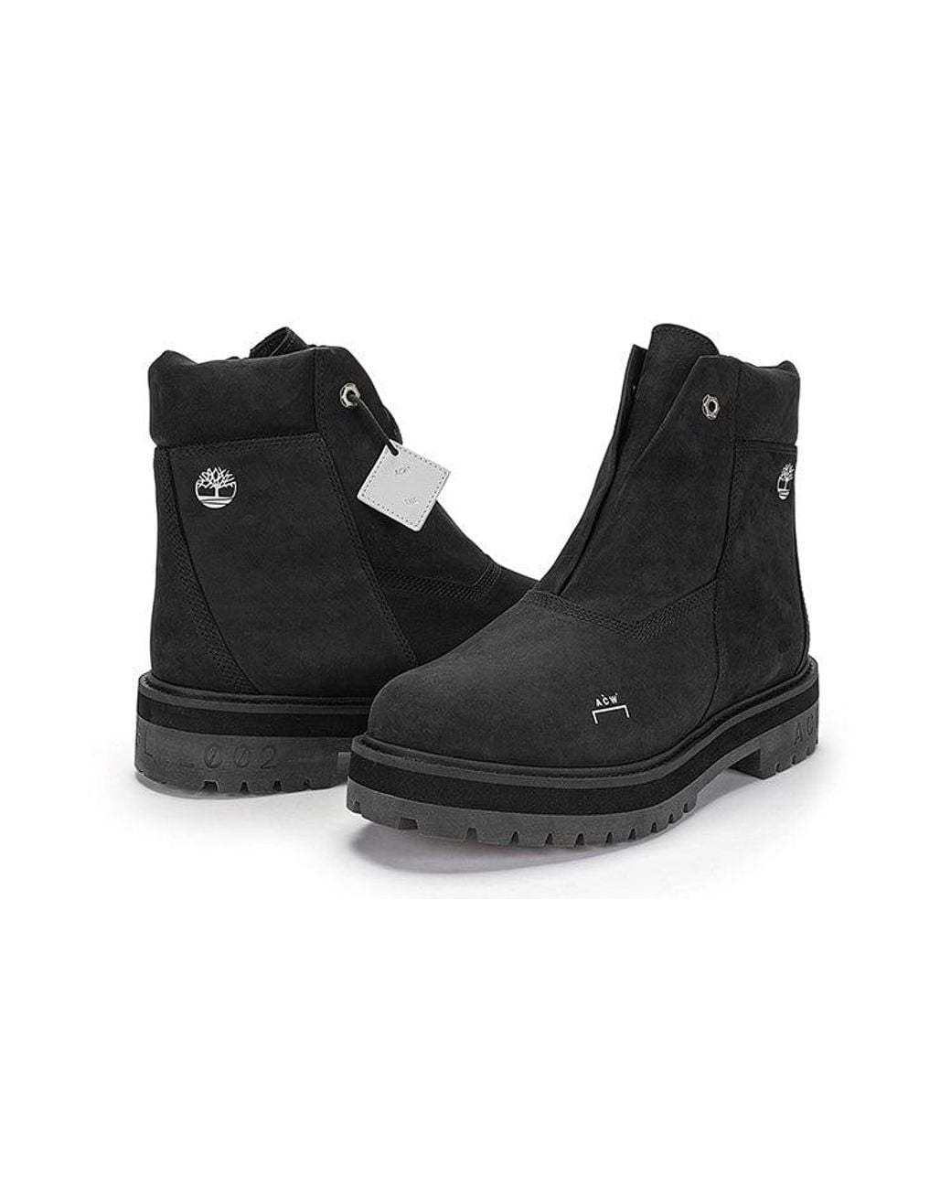 Timberland Black X A Cold Wall 6 Inch Premium Side Zip Boot 'Jet Nubuck' for men