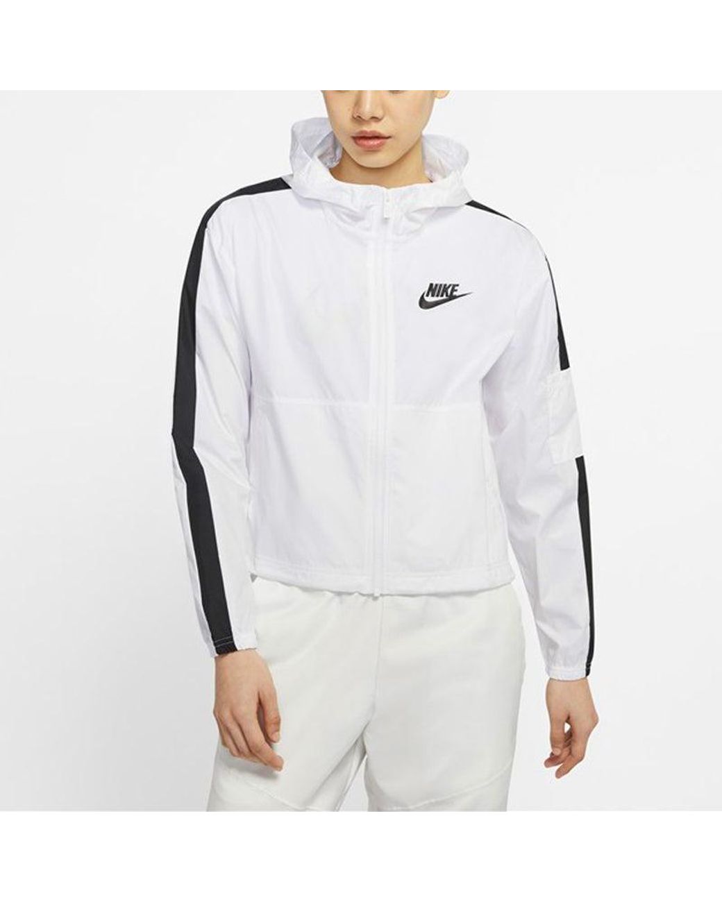 Nike White (Wmns) Sportswear Sun Protection Hooded Jacket