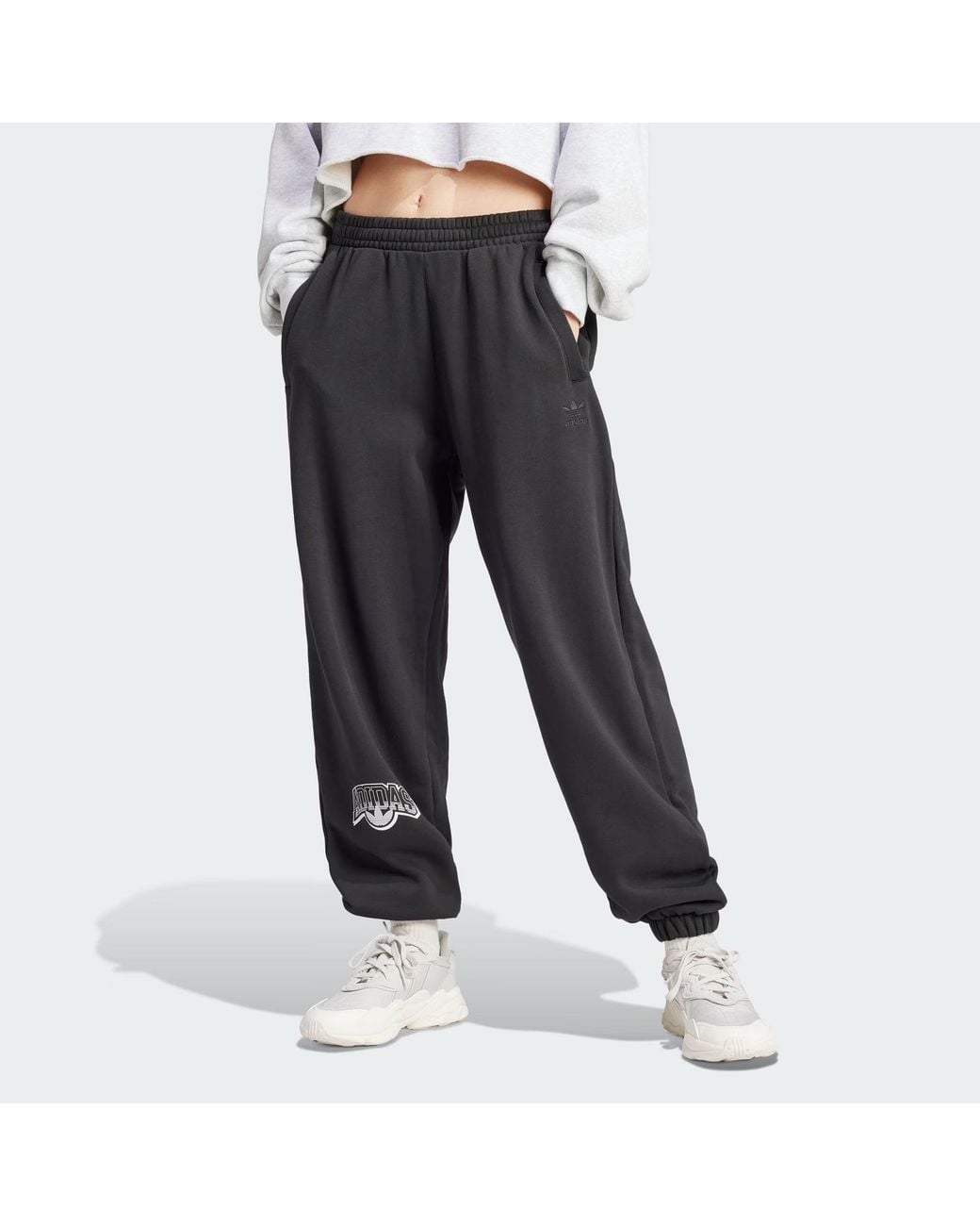 Adidas Gray (Wmns) Originals Loose Fit Sweat Pants Asia Sizing
