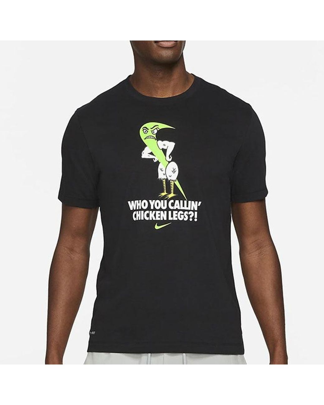 Nike Black Dri-Fit Logo Printing Quick-Dry Sports for men