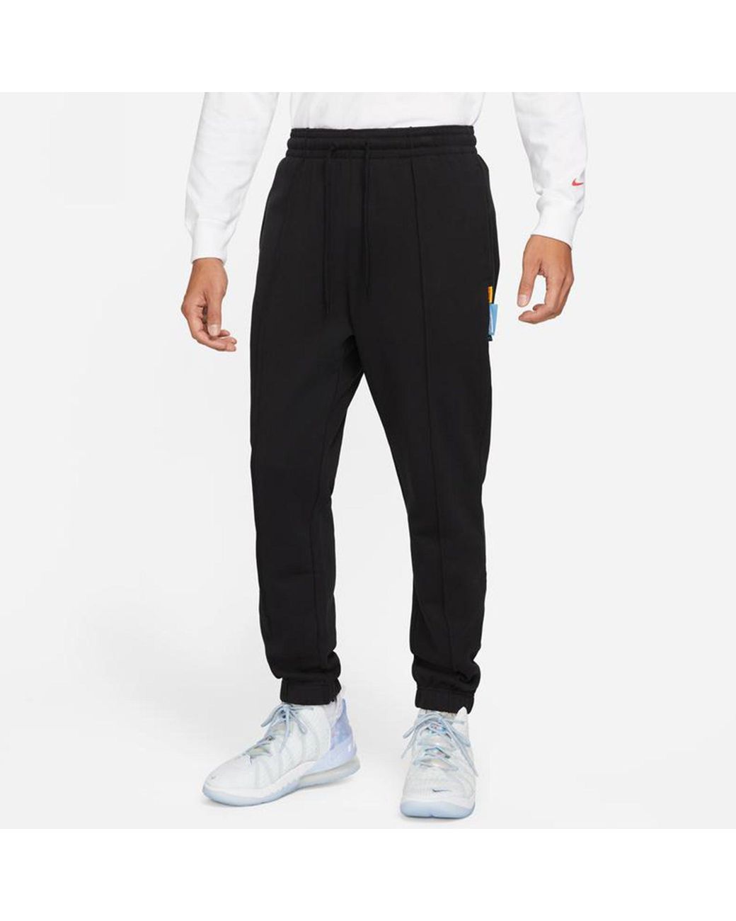 Nike Black Lebron Loose Fleece Lined Knit Bundle Feet Sports Pants/Trousers/Joggers for men