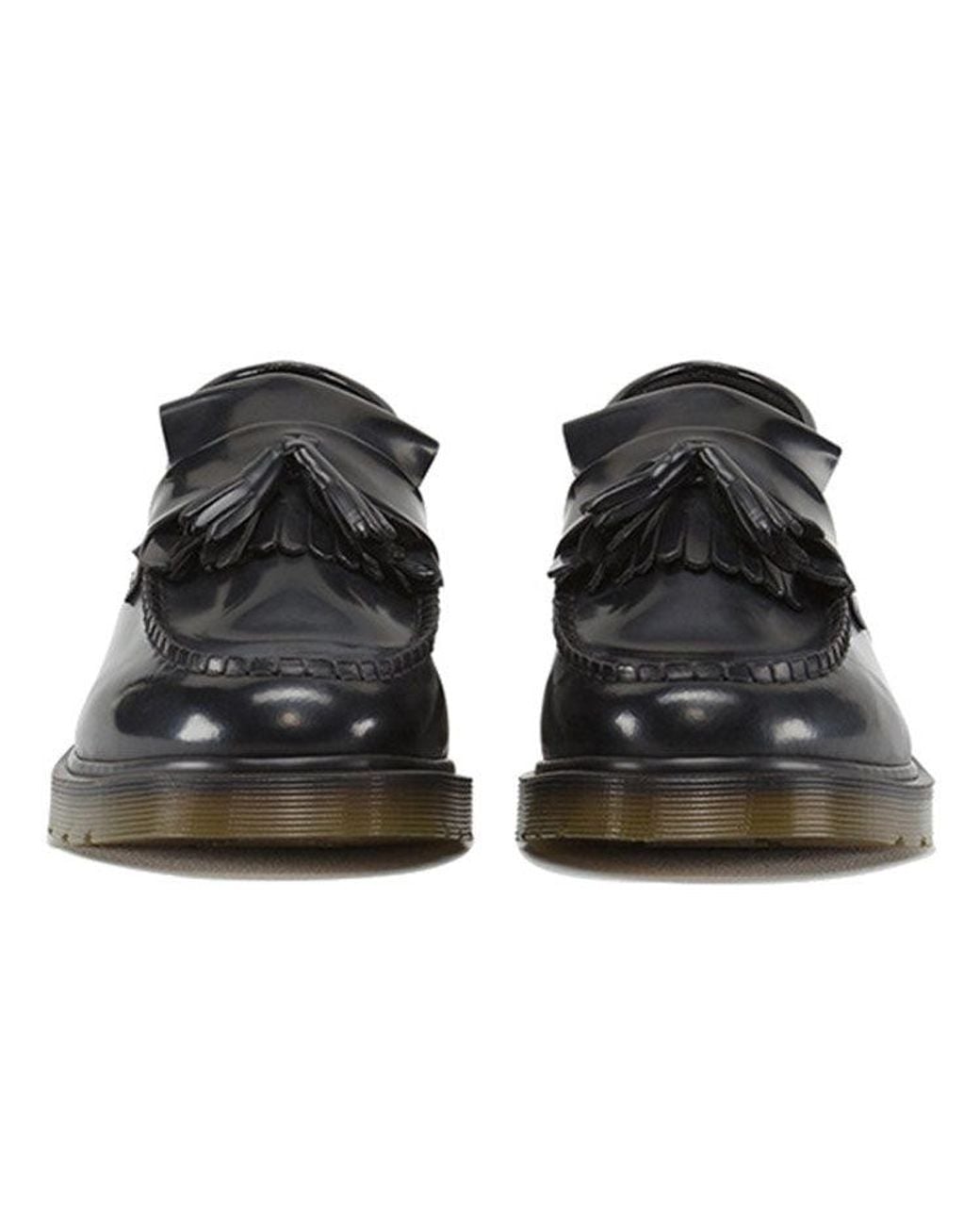 Dr. Martens Black Adrian Smooth Leather Tassel Loafers for men