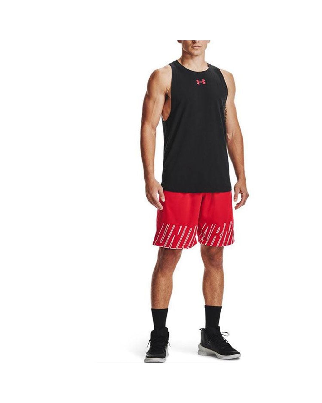 Under Armour Black Baseline Cotton Tank for men