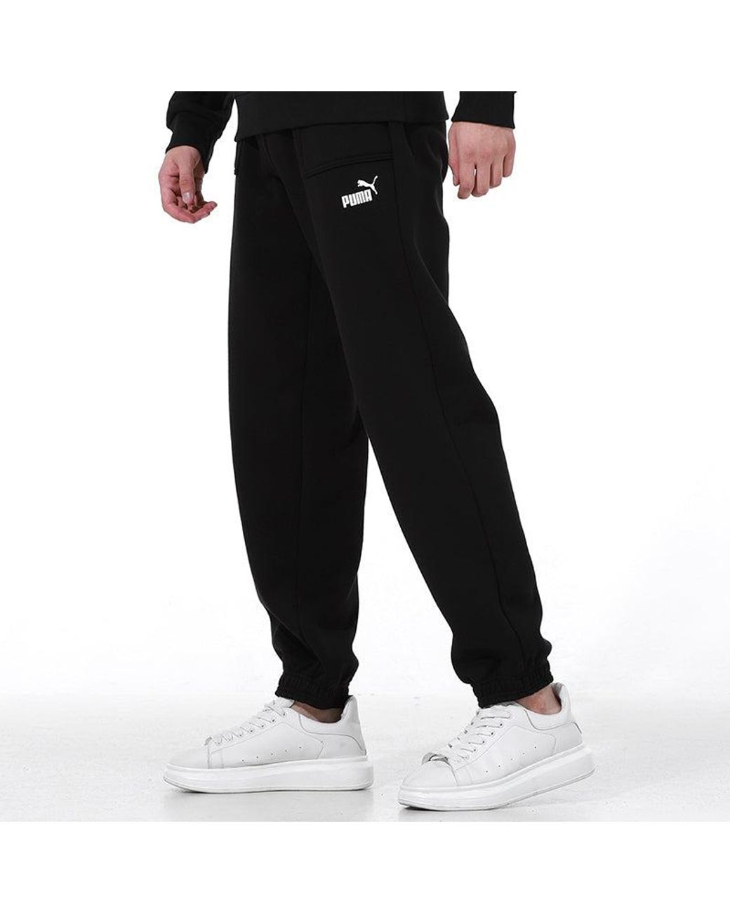 PUMA Black Logo Sweatpants for men