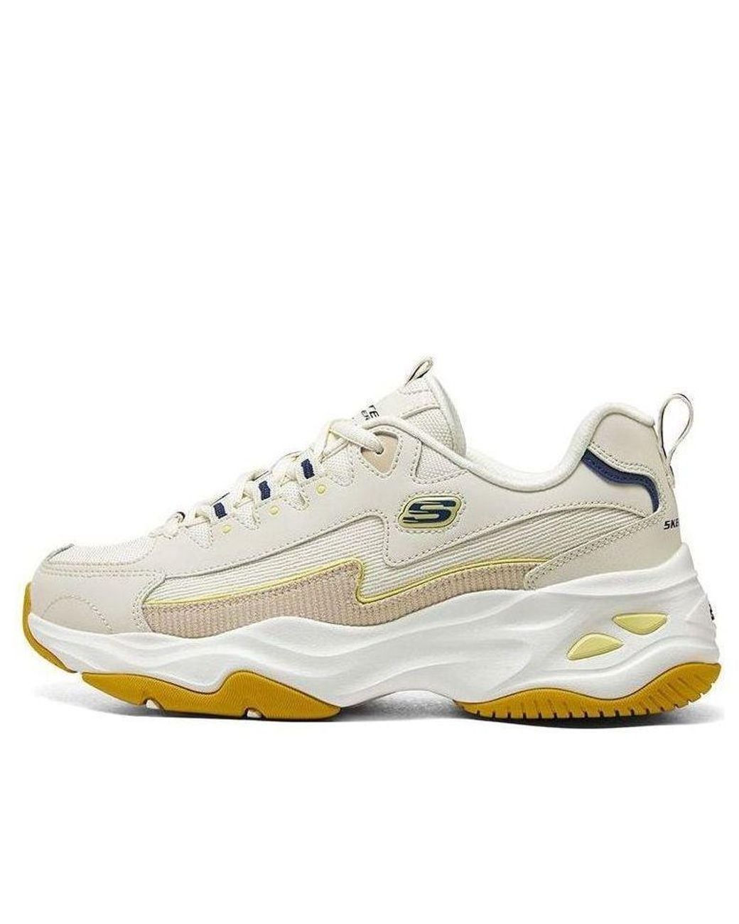 Skechers White D'Lites 4.0 Shoes for men