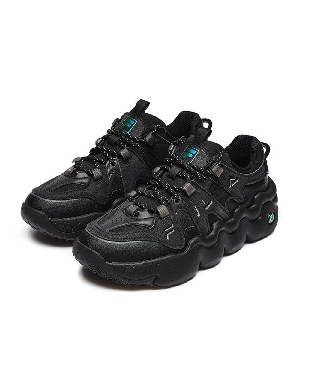 Fila Black (Wmns) Panini We Velour Retro Basketball Shoes