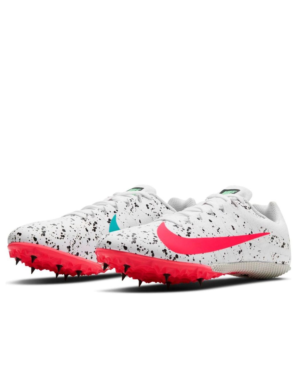 Nike White Air Zoom Rival S 9 Spikes 'Paint Splatter Crimson Jade' for men