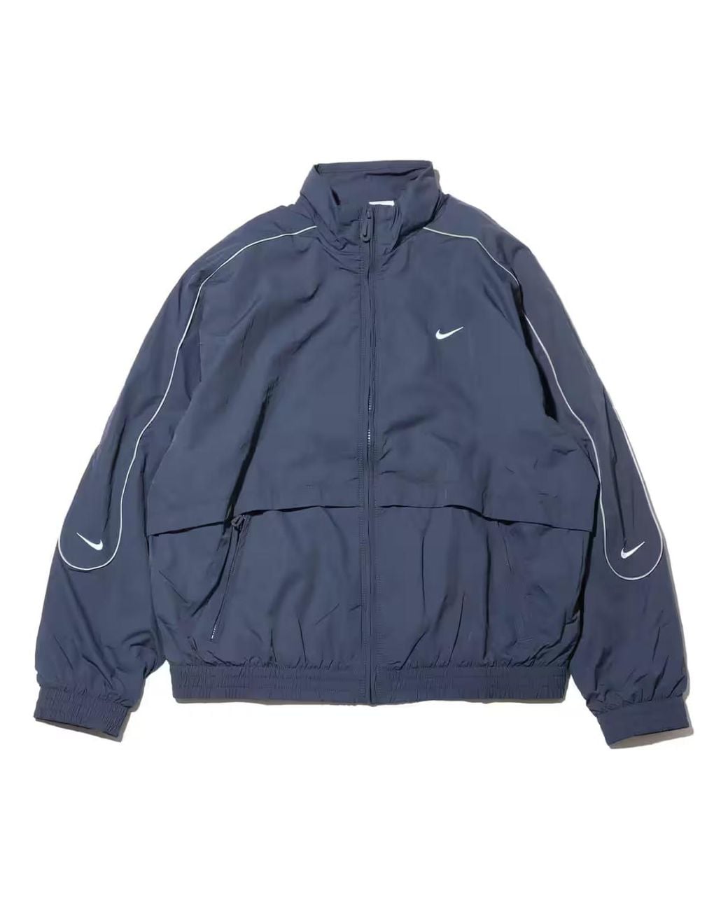 Nike Sportswear Solo Swoosh Woven Track Jacket in Blue for Men | Lyst