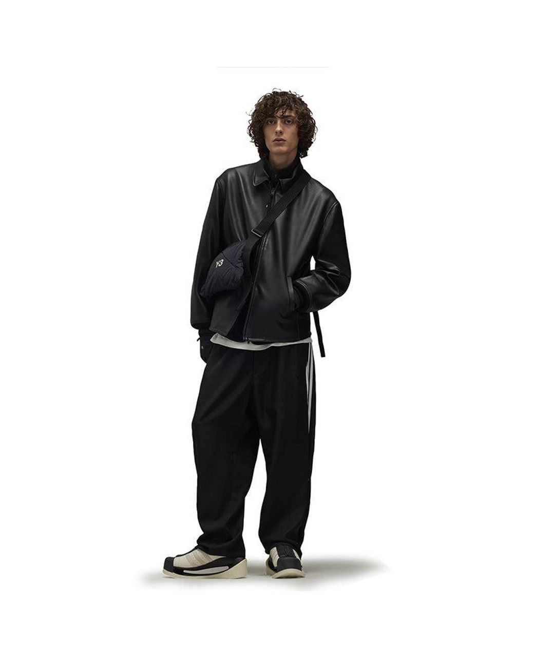 Adidas Black Y-3 Sport Uniform 3-Stripes Pants for men