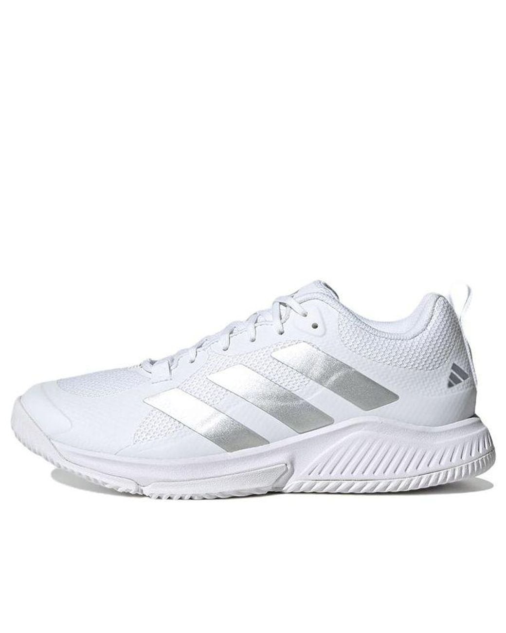 Adidas White Court Team Bounce 2.0 Shoes