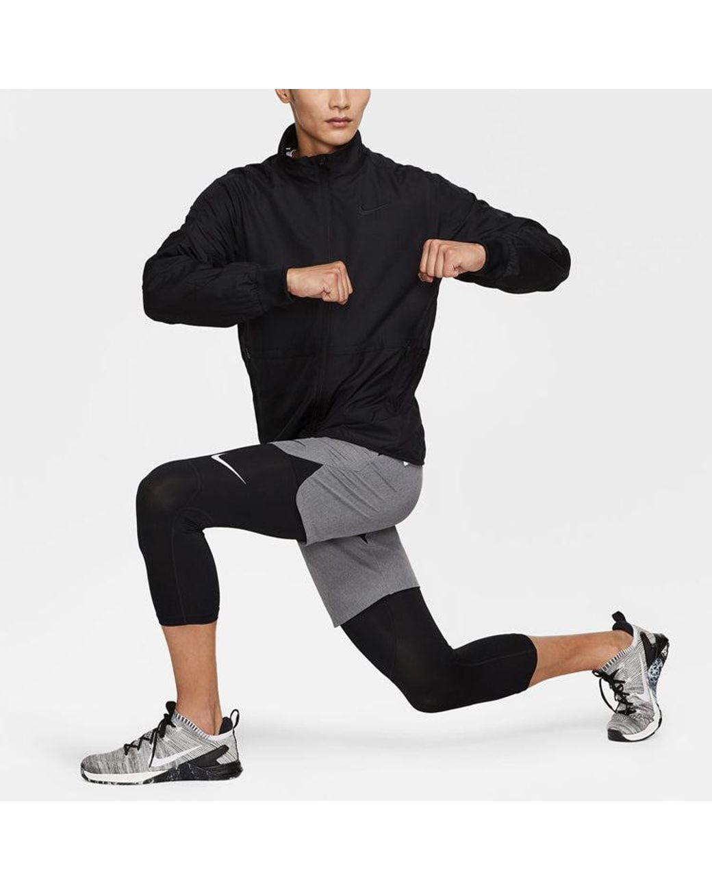 Nike Blue As M Nk Flex Hybrid Jkt Sports Stand Collar Windproof Jacket for men