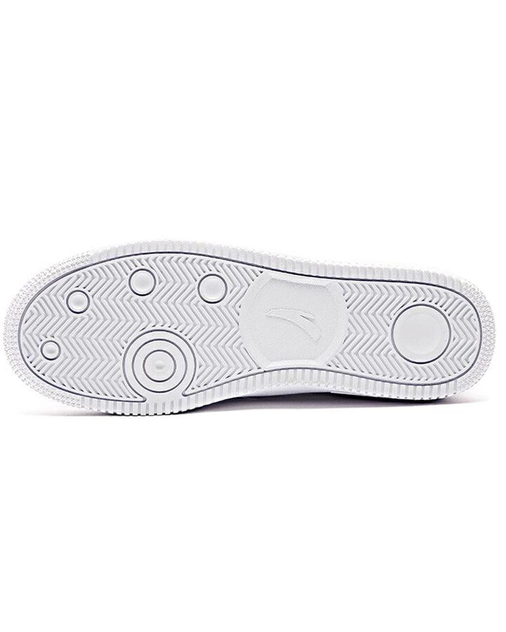 Anta White Skateboarding Series Sneakers 'Triple' for men