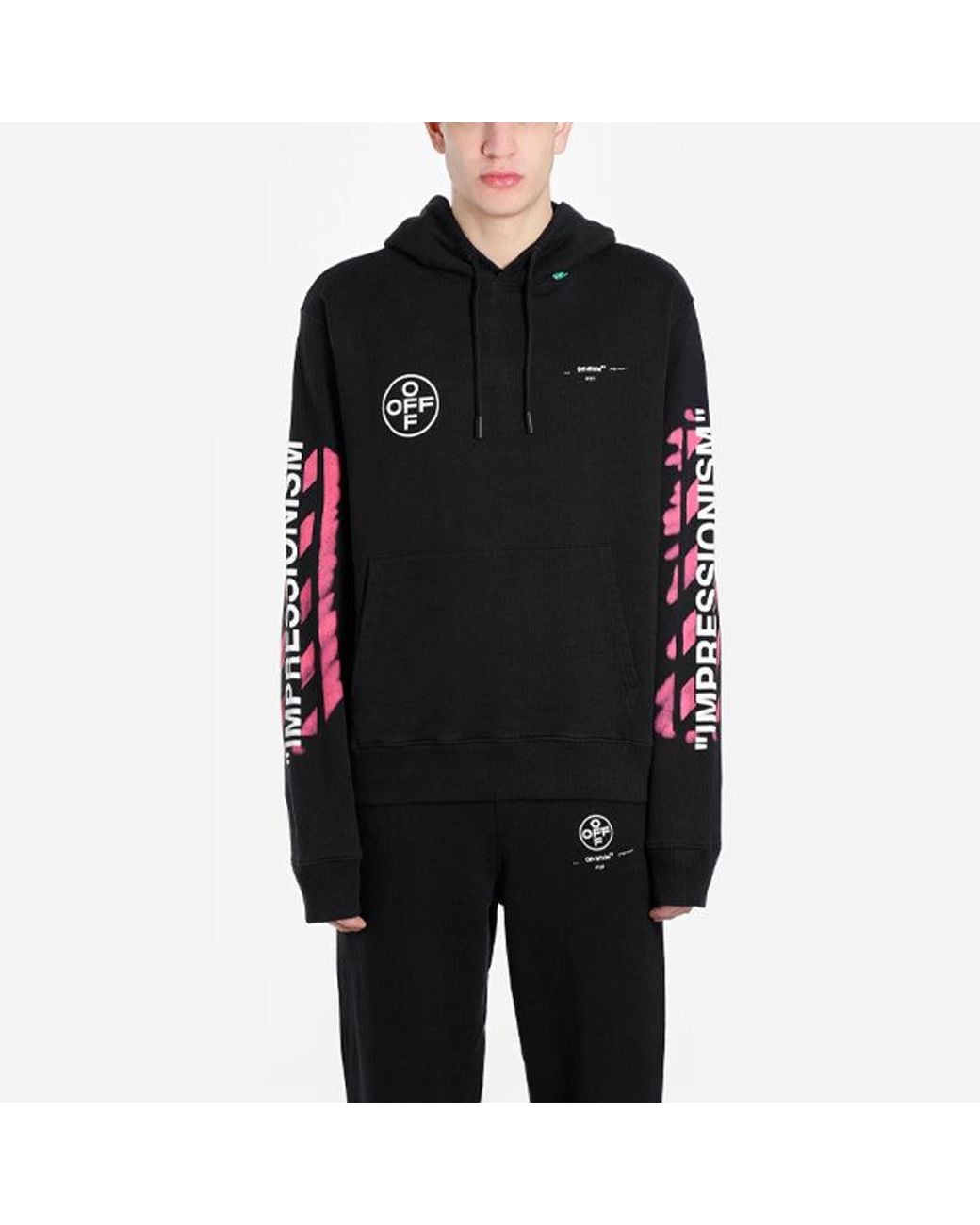 Off-White c/o Virgil Abloh Red Stencil Arrow Hooded Sweatshirt for men
