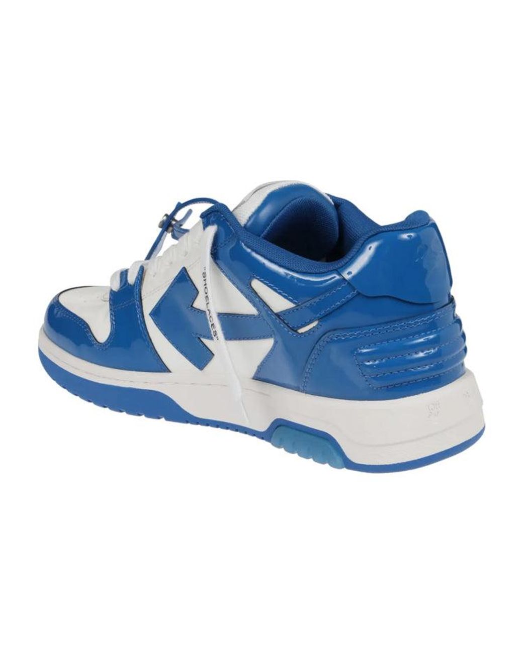 Off-White c/o Virgil Abloh Blue Out Of Office Low-Top Patent Sneaker for men