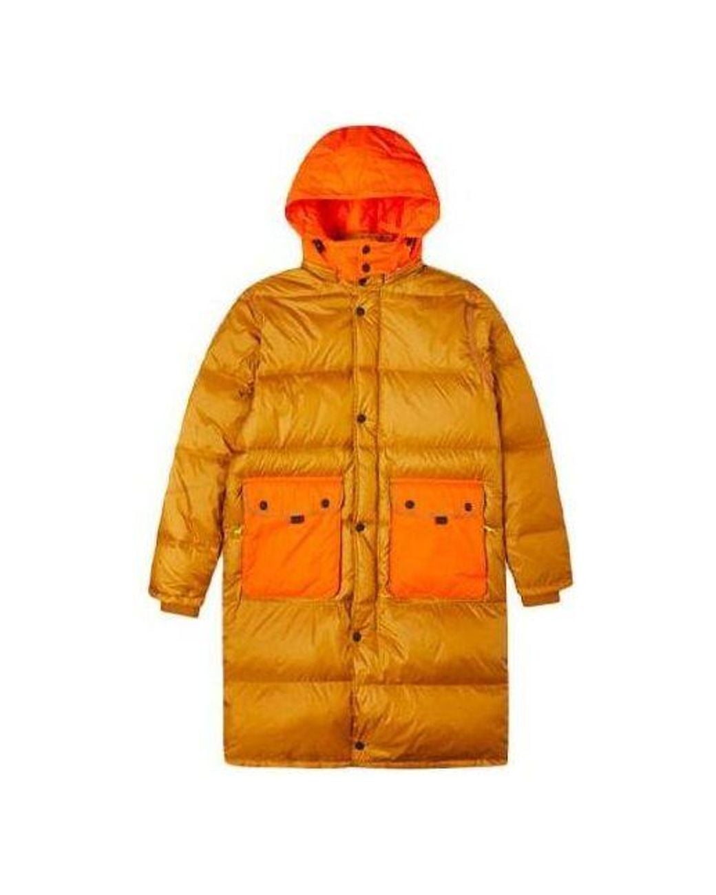 Converse Orange Counter Climate Long Down Jacket 'Wheat' for men