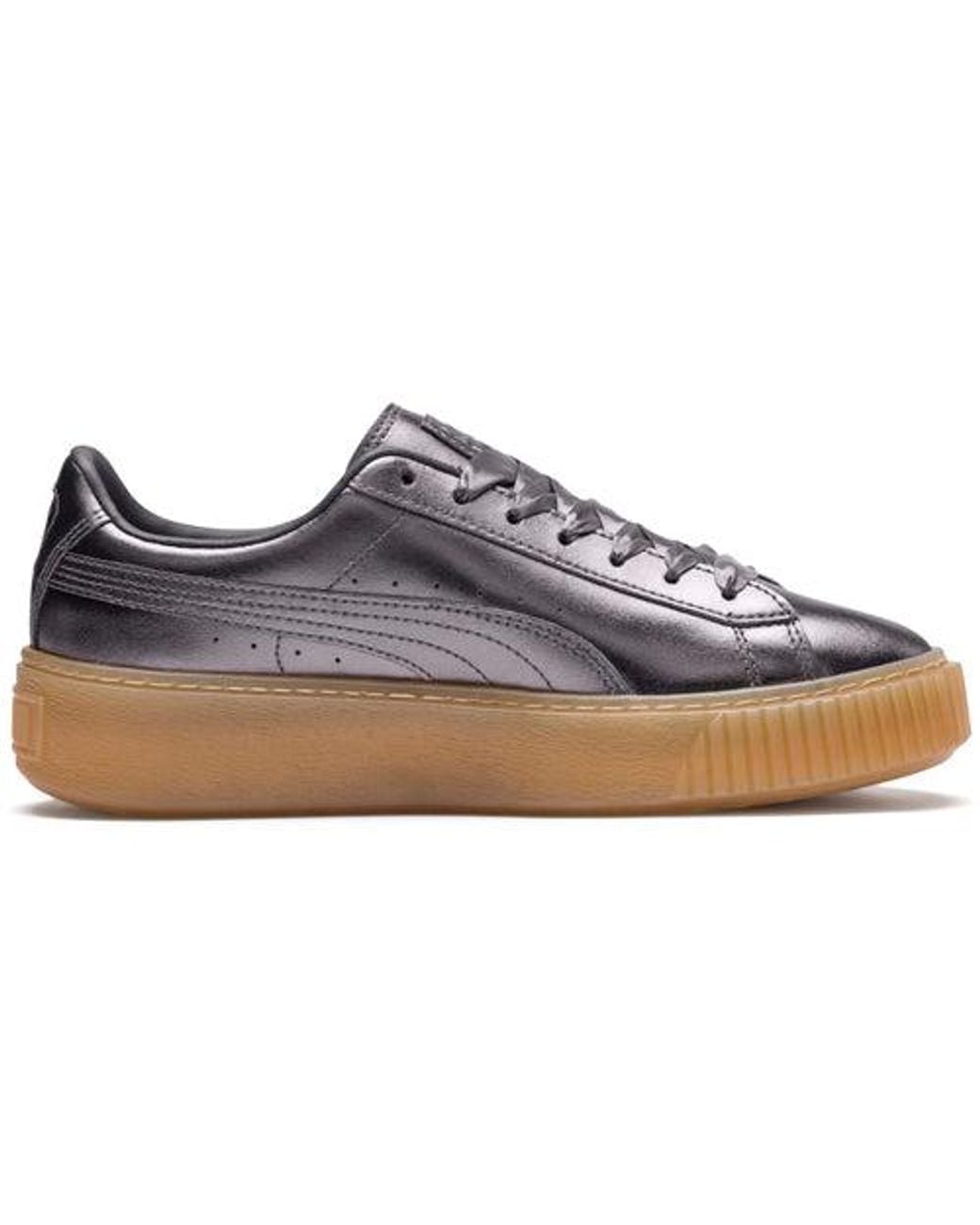 PUMA Blue (Wmns) Basket Platform Luxe
