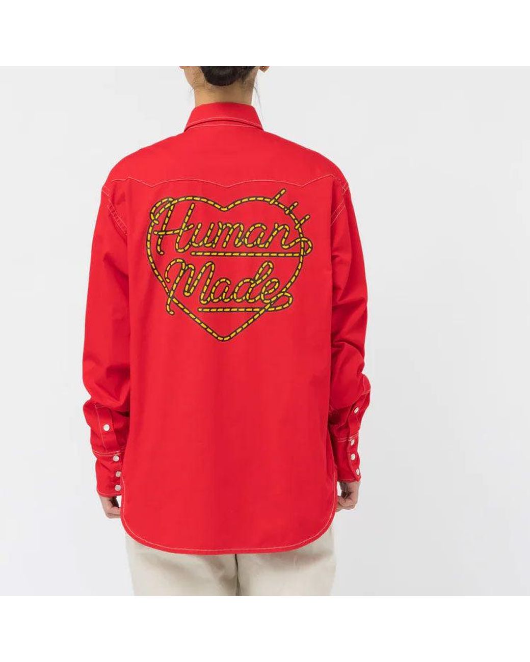 Human Made Red Western Shirt for men