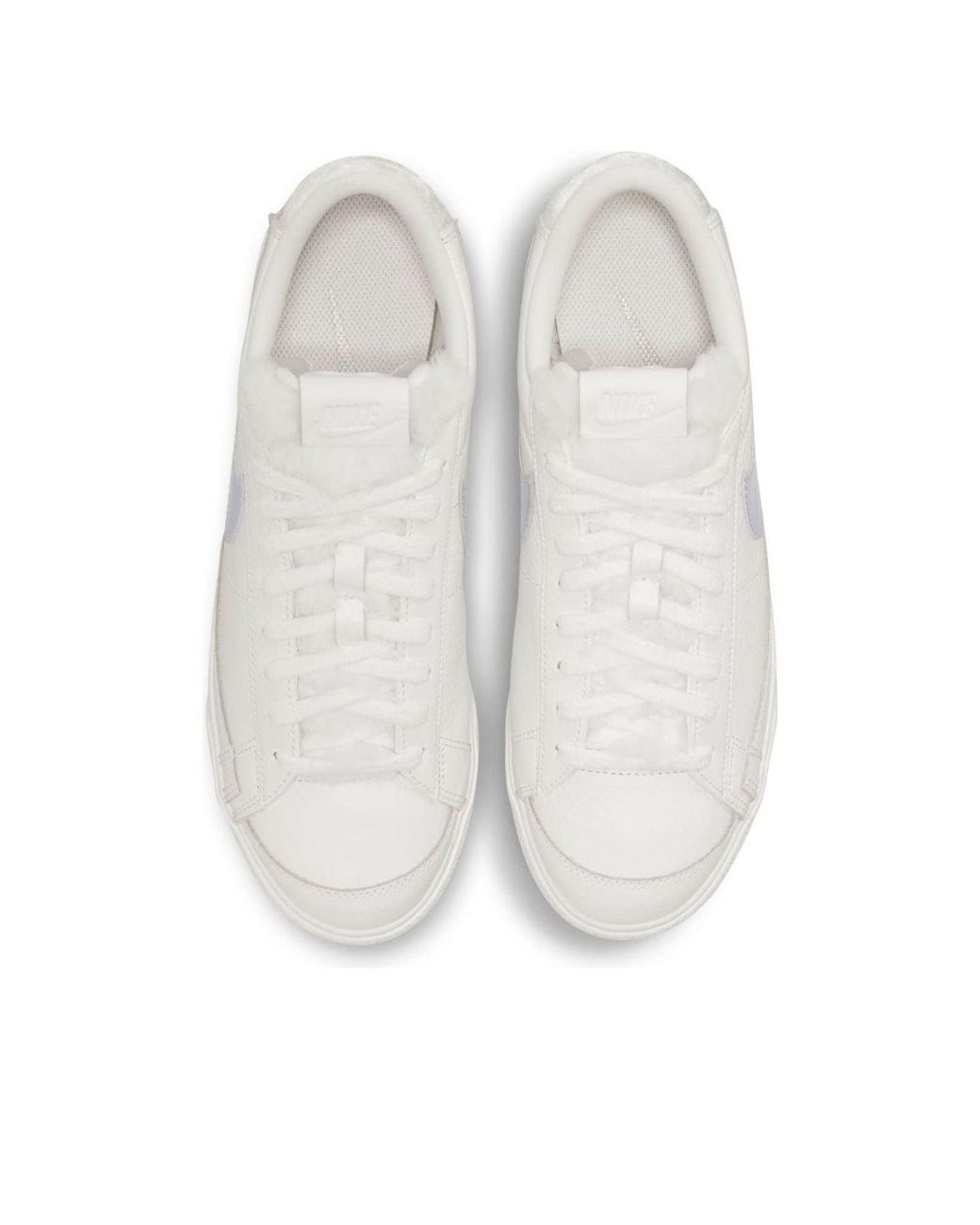 Nike White (Wmns) Blazer Low Platform 'Faux Sherpa Fur'