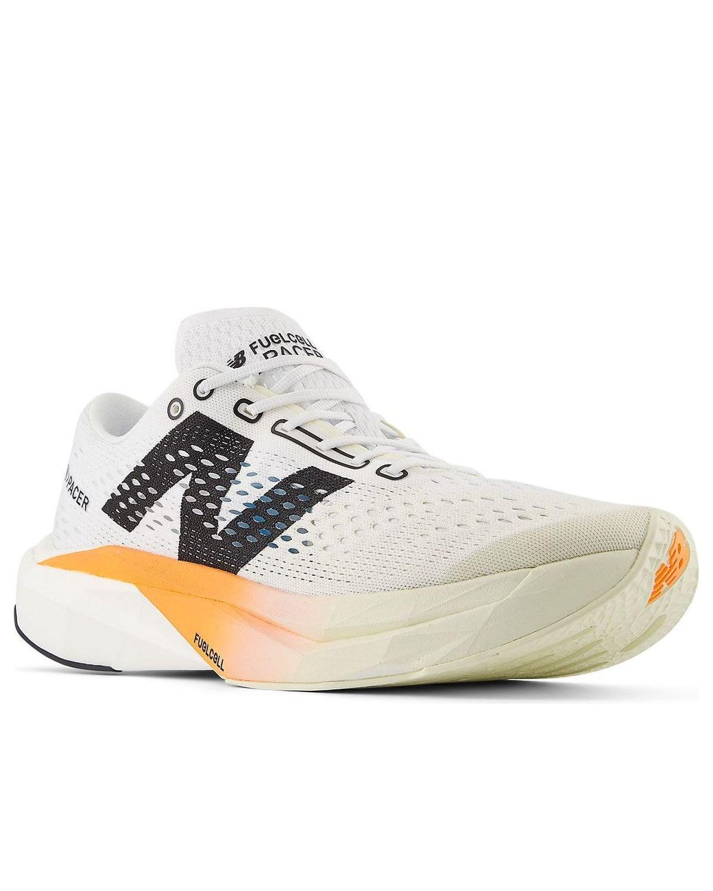 New Balance White Fuelcell Supercomp Pacer V2 'Hot Mango' for men