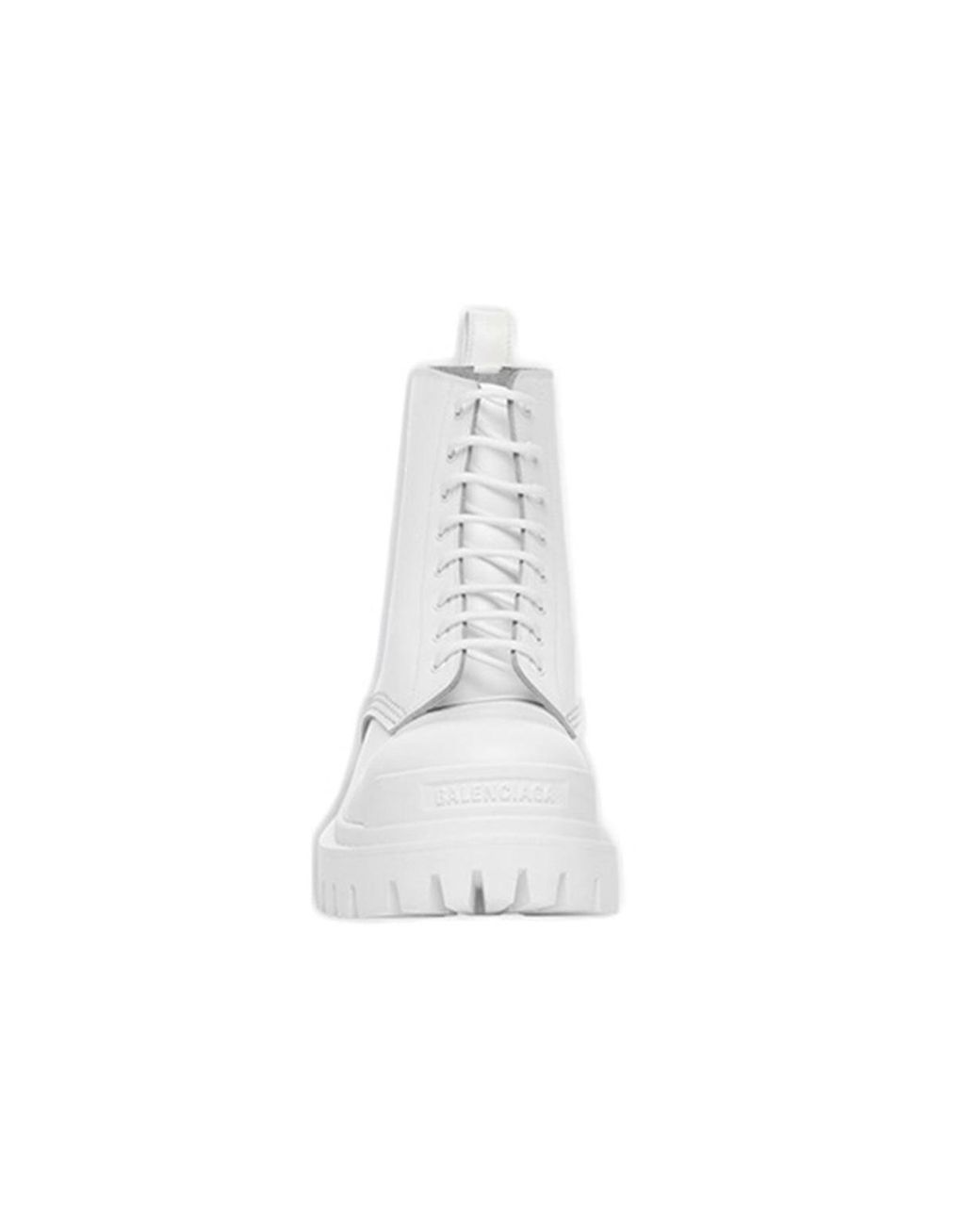 Balenciaga White (Wmns) Strike Lace-Up Boot