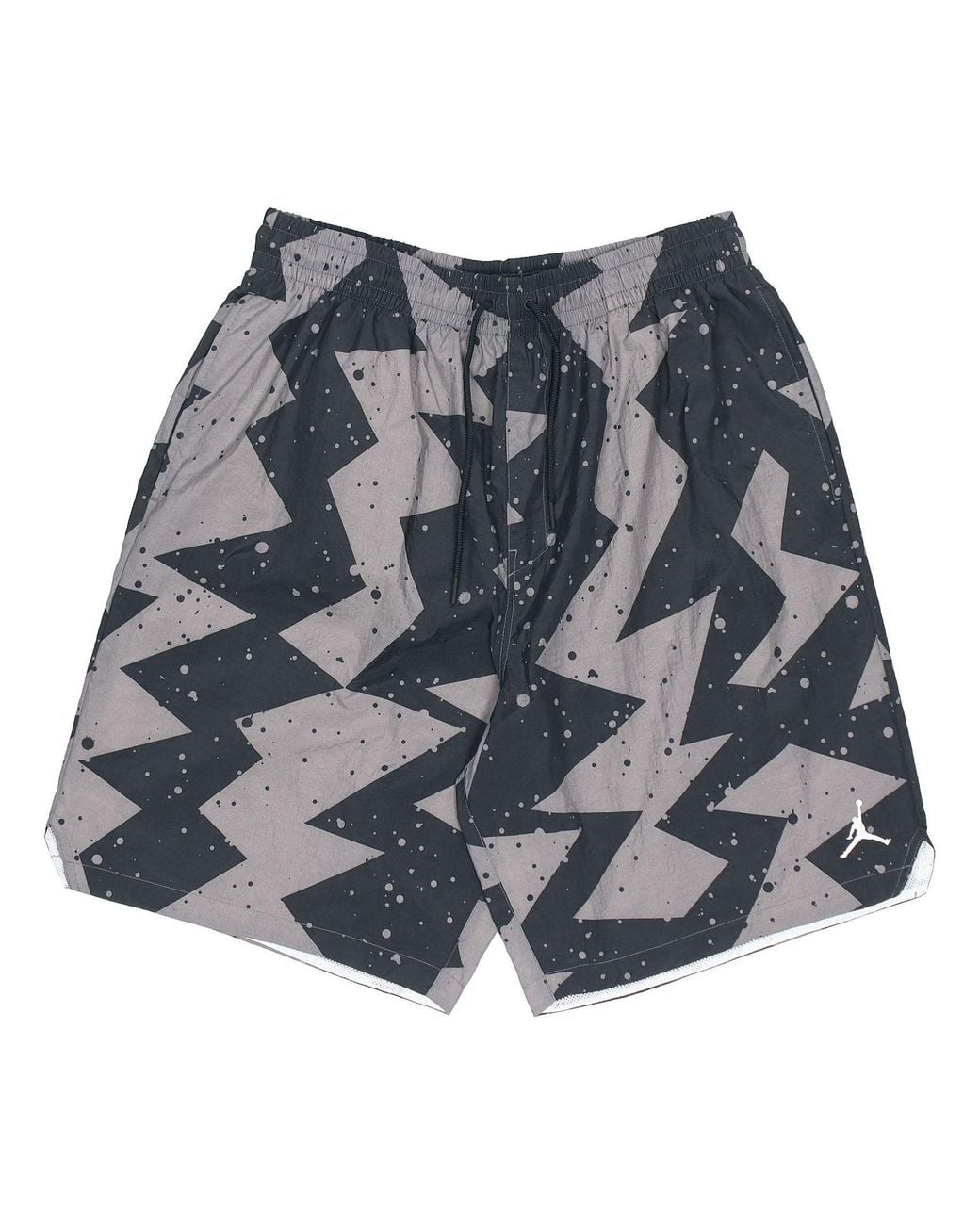 Nike Gray Drawstring Splash Ink Loose Sports Shorts for men