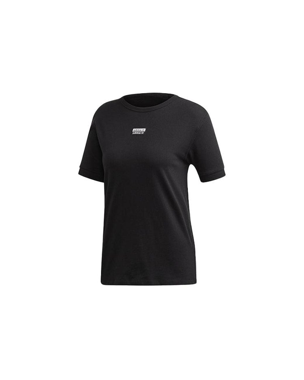 Adidas Black (Wmns) Classic Box Logo Pattern Short Sleeve