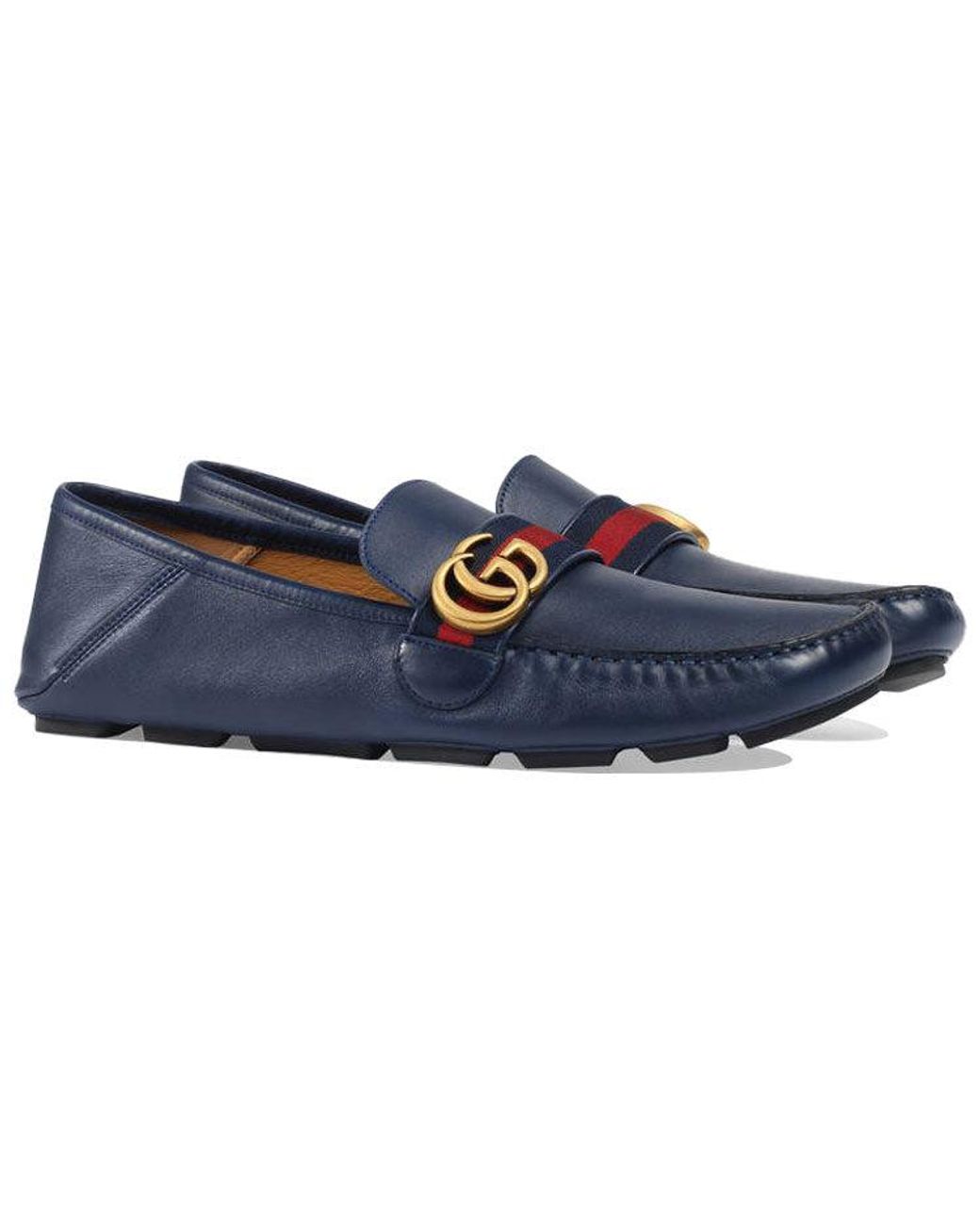 Gucci Blue Horsebit Loafers Moccasins for men