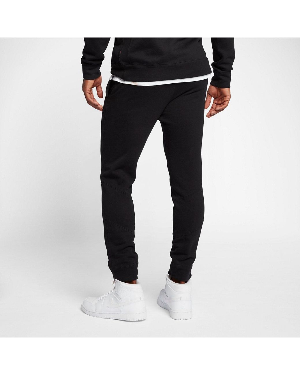 Nike Black Apparel Pants Wings Fleece Pant for men