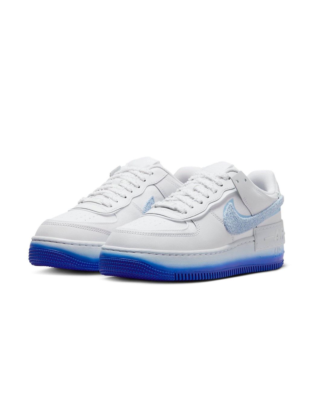Nike Blue (Wmns) Air Force 1 Low Shadow 'Chenille Swoosh'