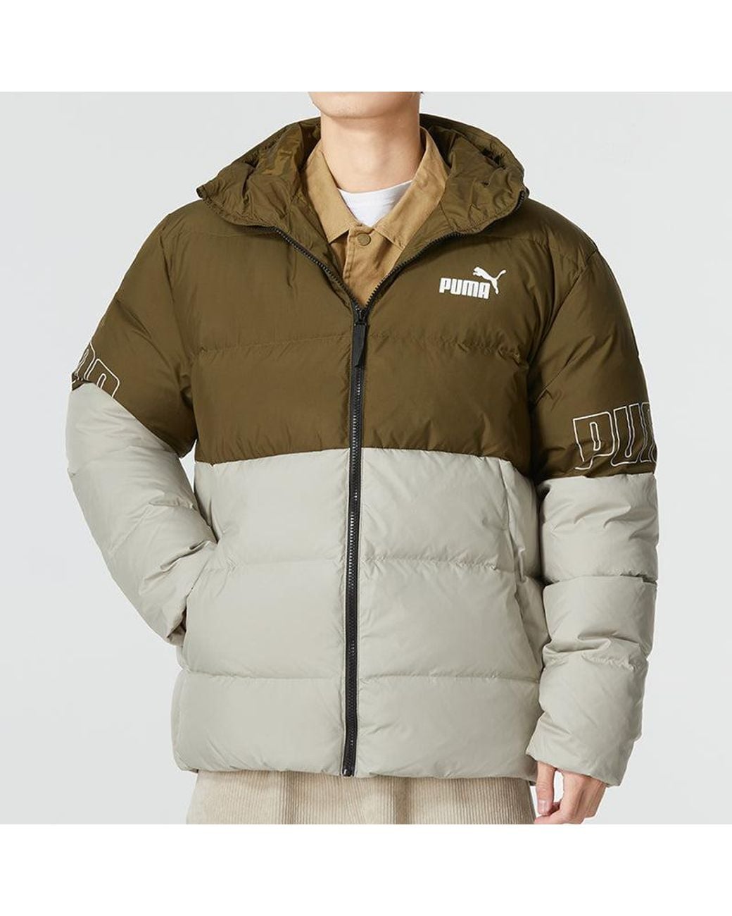PUMA Green Power Down Hooded Jacket for men