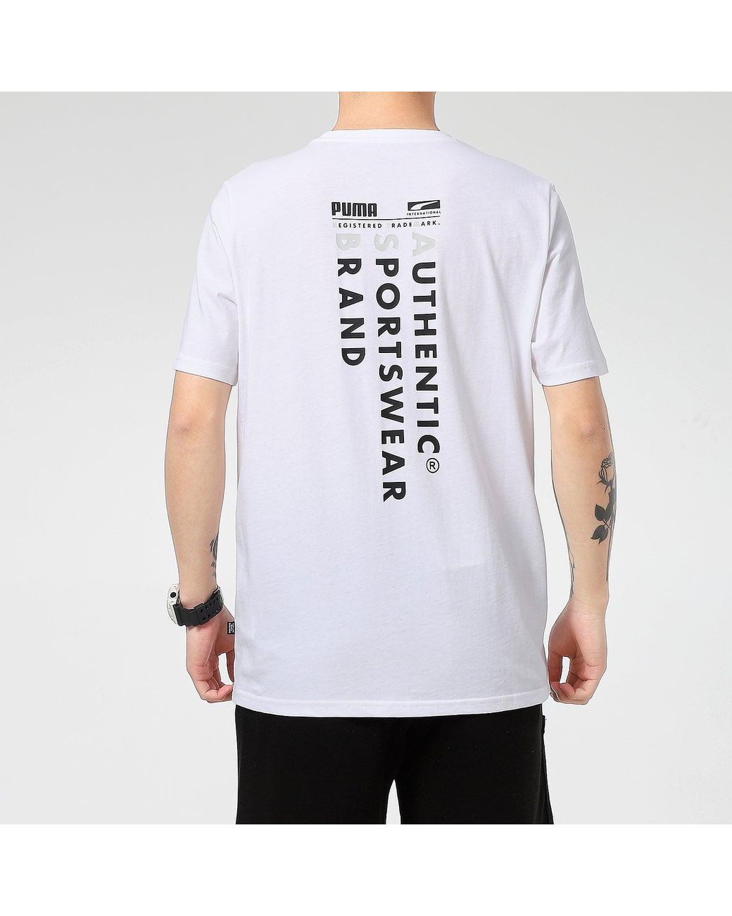 PUMA White Casual Graphic T-Shirts for men