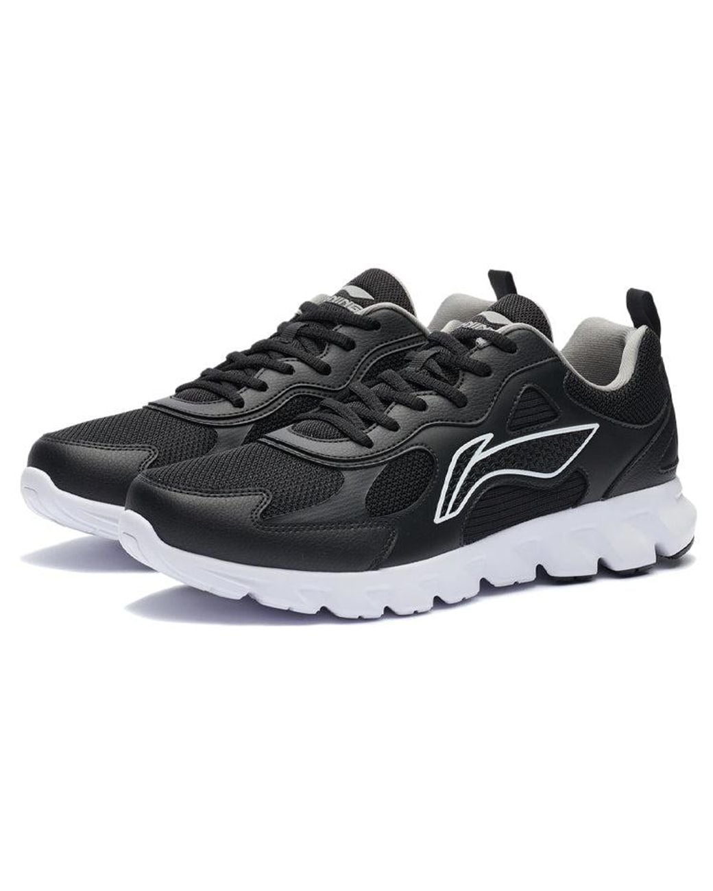 Li-ning Black Basic Running Shoes for men