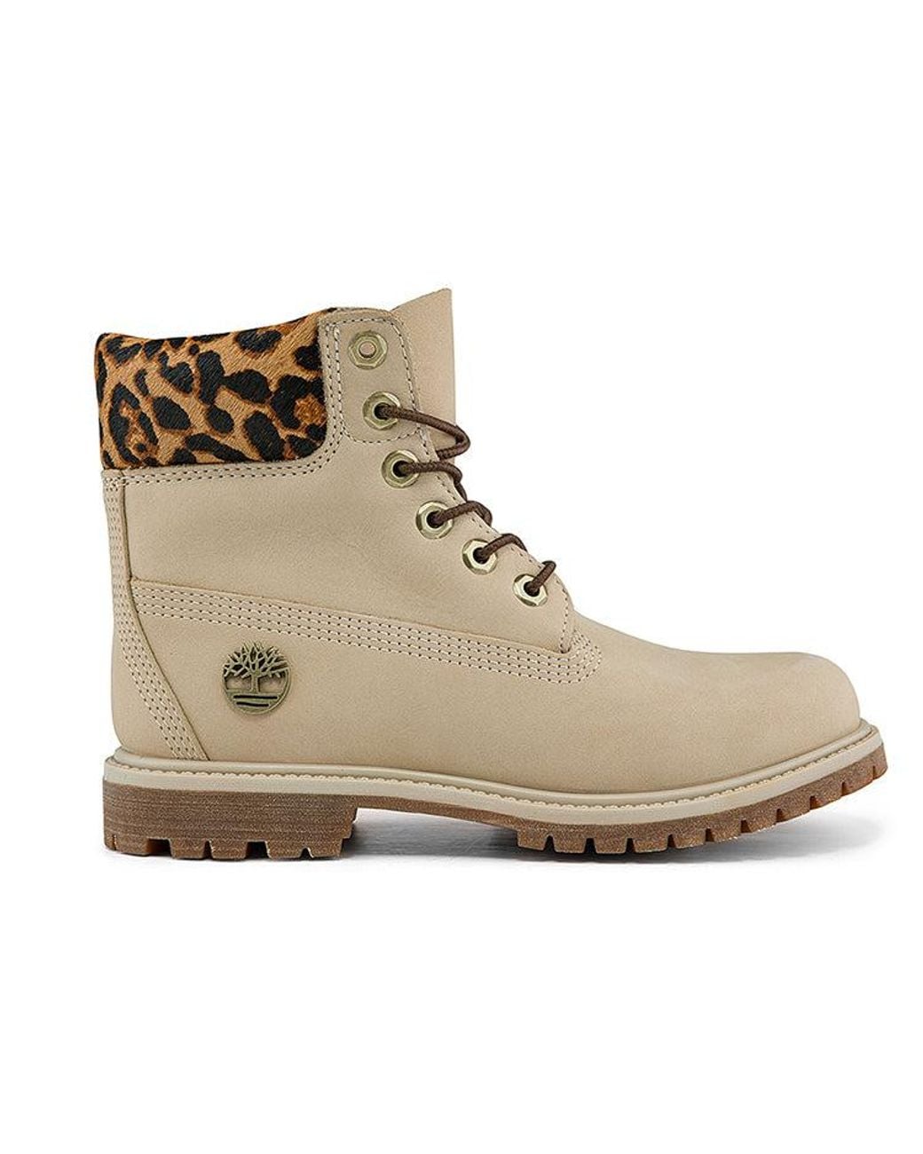 Timberland Natural (Wmns) 6 Inch Safari Cheetah Waterproof Boot 'Ivory Nubuck'