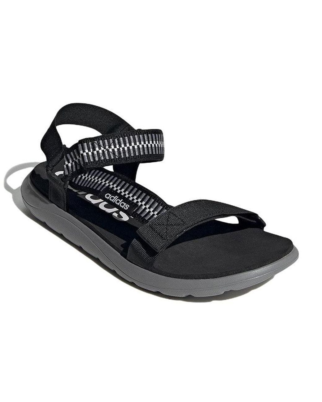 Adidas Black Comfort Sandal 'Core' for men