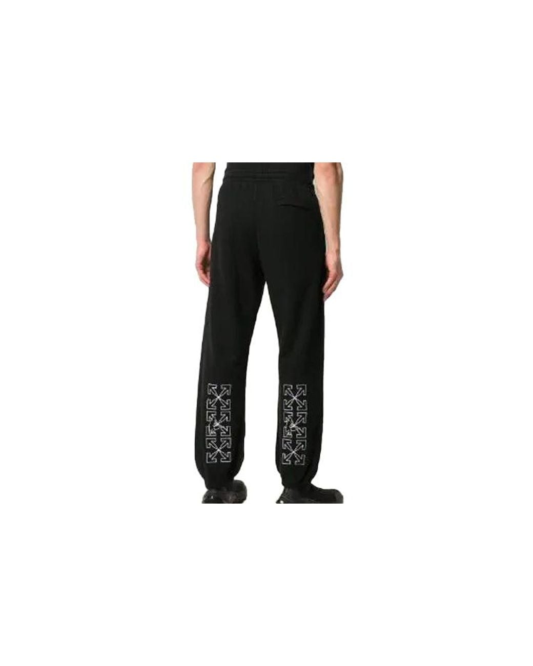 Off-White c/o Virgil Abloh Gray Arrow Printing Sports Long Pants for men