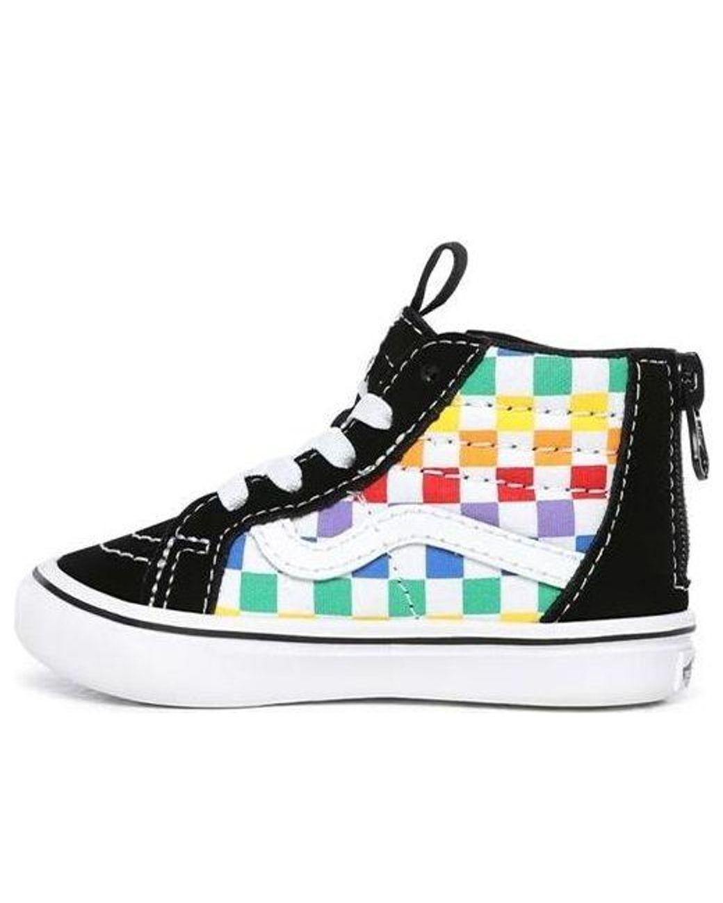 Vans Blue Checkerboard Comfycush Sk8-Hi Zip for men