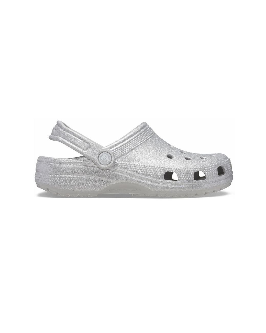 CROCSTM White Classic Glitter Clogs