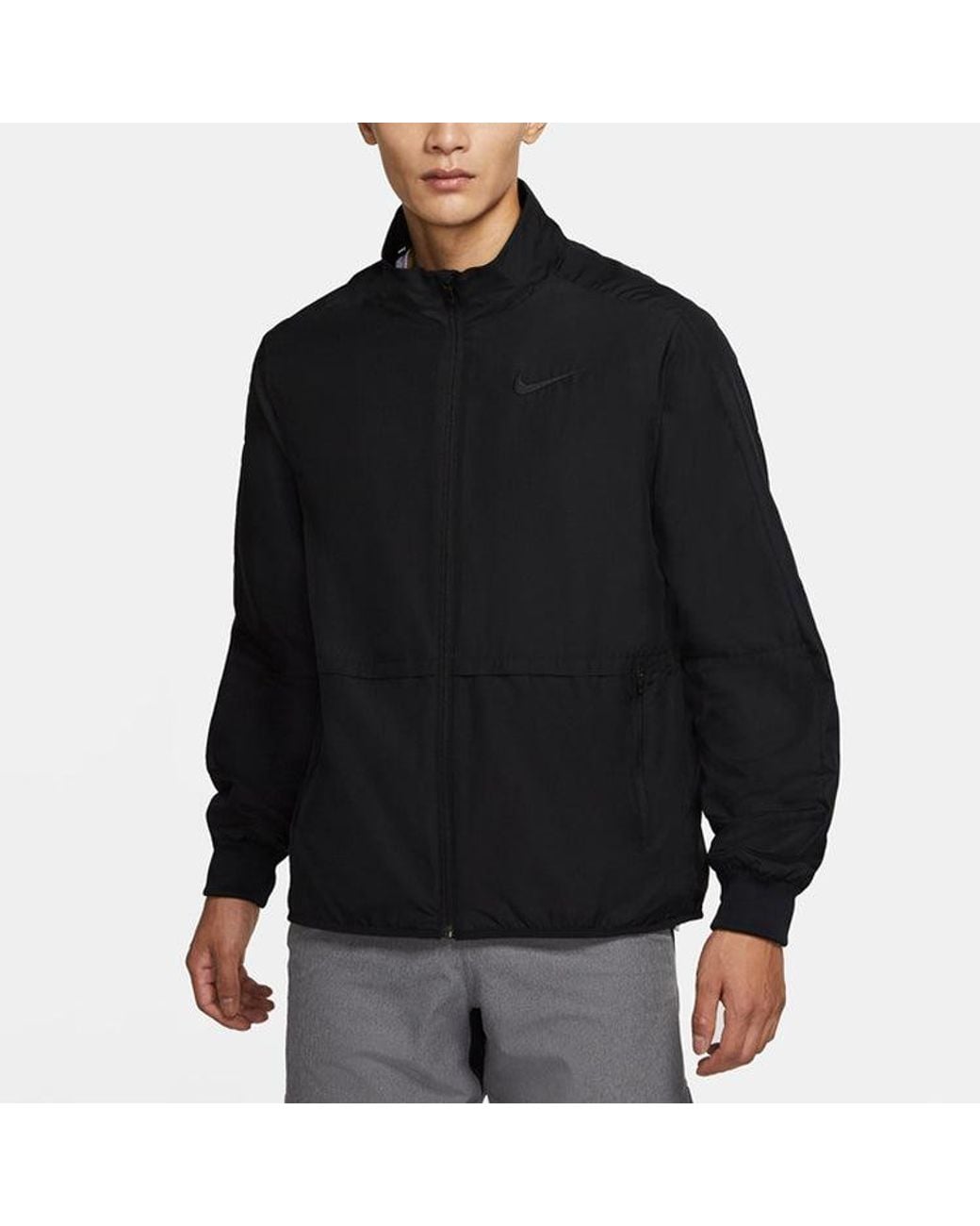 Nike Blue As M Nk Flex Hybrid Jkt Sports Stand Collar Windproof Jacket for men