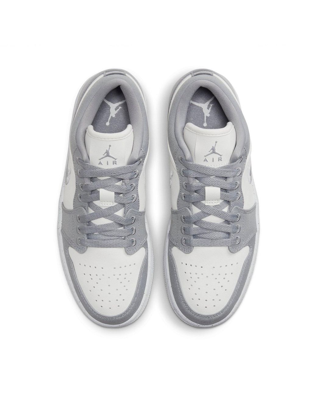 Nike Gray Air Jordan 1 Low Canvas Low-top Trainers 9.