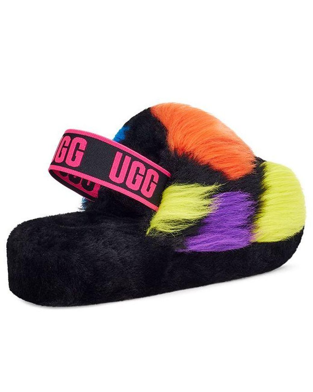 Ugg Black (Wmns) Fluff Yeah Party Spots Slipper