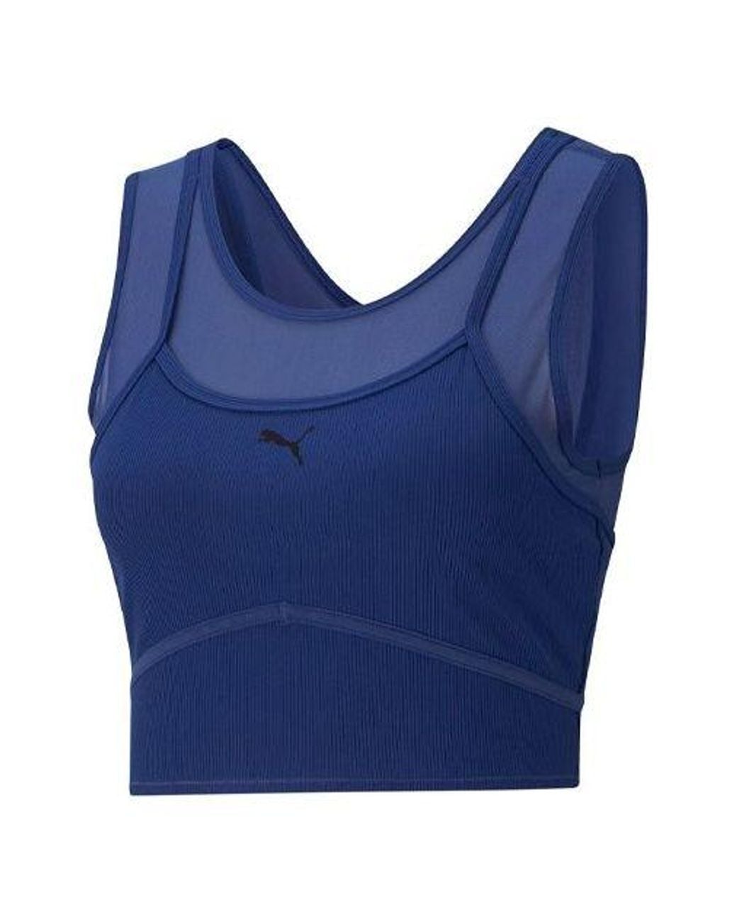 PUMA Blue (Wmns) Studio Layered Crop Top