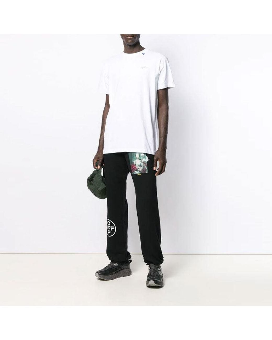 Off-White c/o Virgil Abloh White Crew Neck Pullovers Street Style Cotton Short Sleeves for men