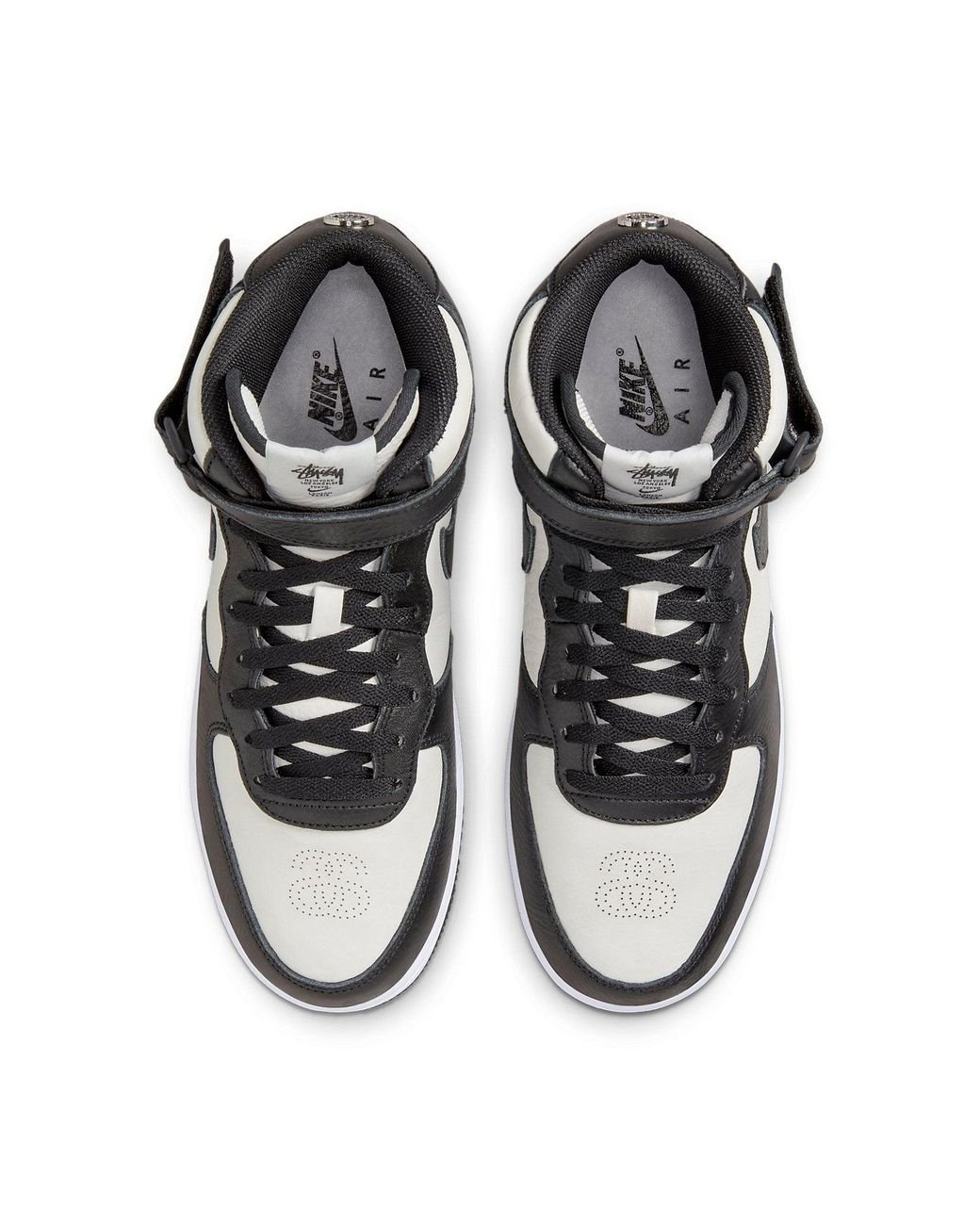 Stussy Nike Air Force 1 Mid "Black and Light Bone" 26.5cm DJ7840-002 Stussy x Nike Air Force 1 Mid Hemp | DJ7841-200 | Laced