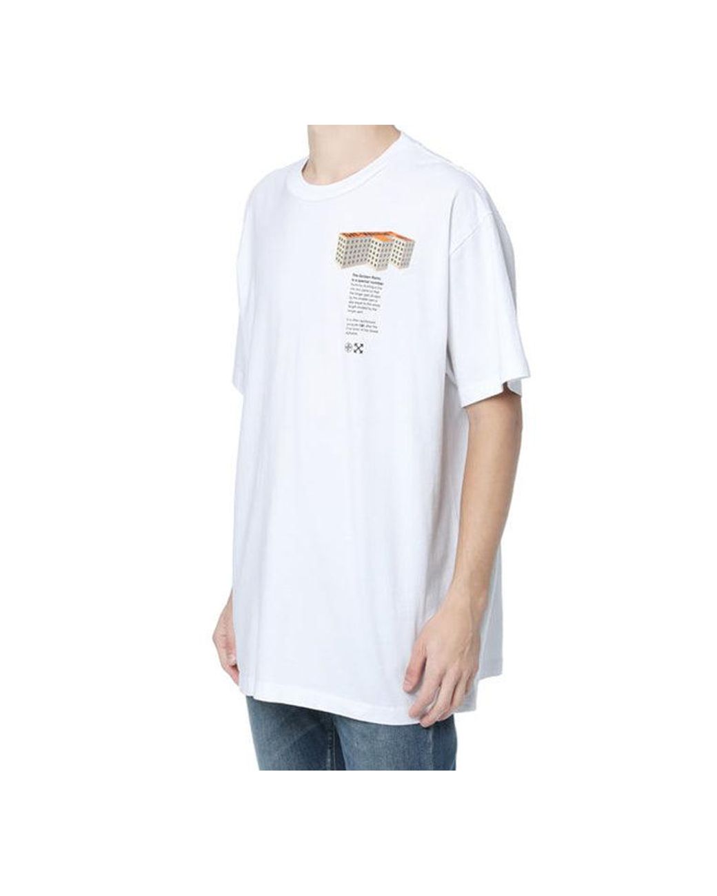 Off-White c/o Virgil Abloh White Ss20 Rationalism Print Short-Sleeved Oversized for men