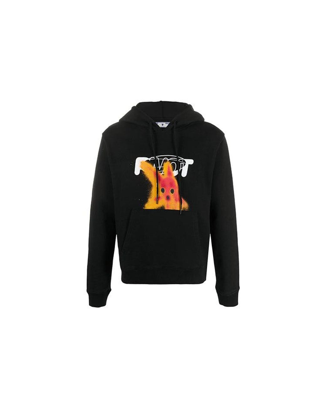 Off-White c/o Virgil Abloh Blue Fw20 Pivot Fish Printing Hooded Pullover for men