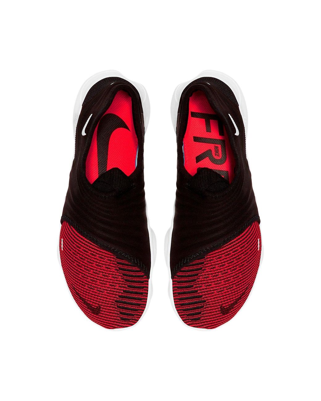 Nike Black Free Rn Flyknit 3.0 Bright Crimson' for men