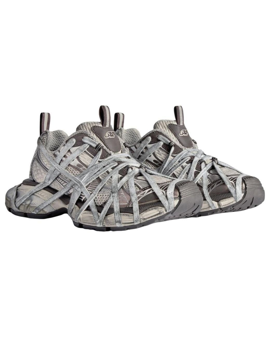 Balenciaga Gray 3Xl Extreme Lace Sneakers Mesh And Polyurethane' for men