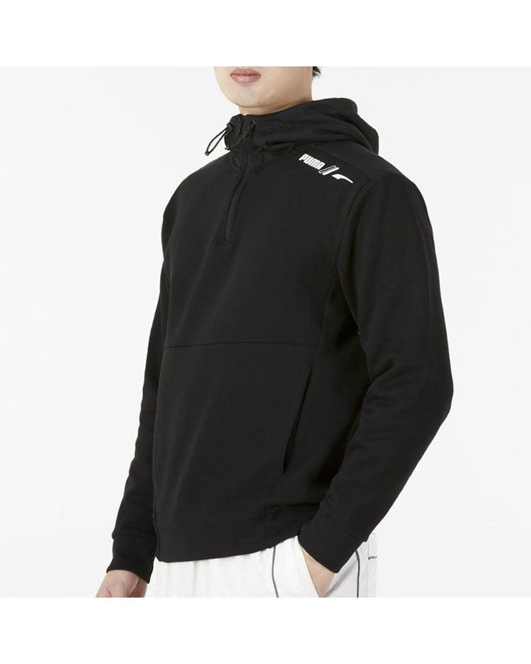 PUMA Gray Casual Outwear Hoodie for men